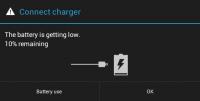 Уведомление о разряде батареи Планшета или Телефона